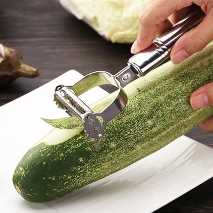 1PC Stainless Steel Flat Edge Peeler Potato Peeler Slicer Knife Watermelon/Melon Grater Kitchen Multi-Purpose Tool