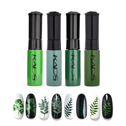 4/5PCS/Kit Colorful Nail Stamping Polish With Stamper Template Art Decoration Nail Polish Lacquers Manicure Varnishes Tools