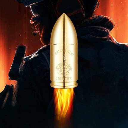 Metal Creative Bullet Sculpture Windproof Double Jet Flame Gas Torch Lighter Decoration Collection Cigar Lighters Gifts For Men
