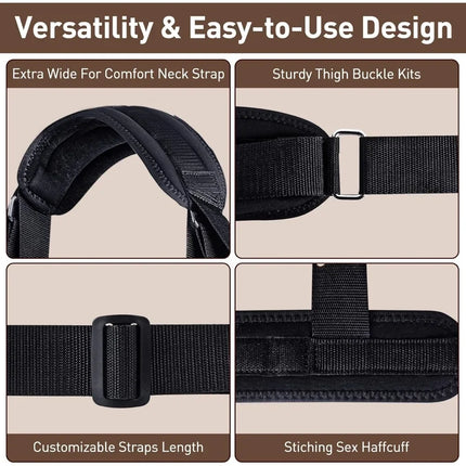 Sex Games BDSM Bondage Restraints  Adult Sex Toys Straps Neck To Wrist Thigh Handcuffs Ankle Kits with Adjustable Restraints Set