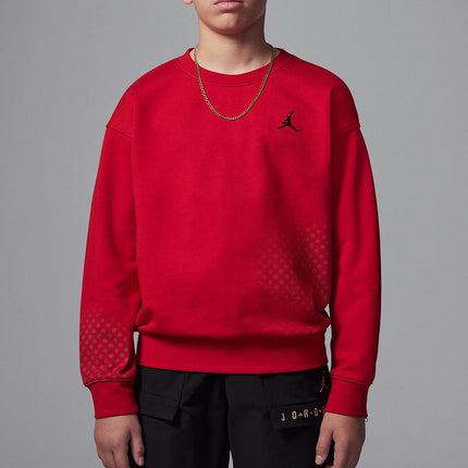 Nike Official Genuine JORDAN Big Kids Knit Pattern Round Neck Warm Sweatshirt IF3740-687