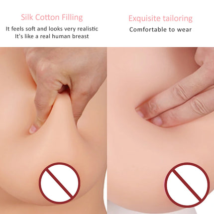 CYOMI Silicone Fake Breast Forms Boobs Artifical Huge Chest for Crossdresser Transvestite Sissy Drag Queen Shemale Cosplay