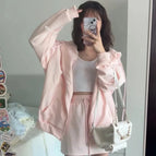 XXL / Pink fleece-lined