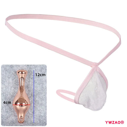 YWZAO Anus Gay Plug Men's Dildo Ass Underwear Briefs Toys Lingerie Thongs Butt Panties Sexy Adult Anal Fisting N21 Combination