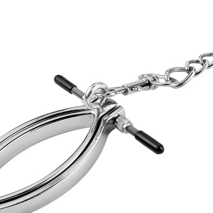 Labia Spreader Strap with Clamp Clip Onto Clitoris Spread Pussy Open Vagina Stimulator BDSM Bondage Nipple Sucker Sex Toys Slave