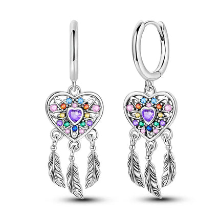 Orstarry 925 Sterling Silver Crystal Circular Eardrops Drop Earrings Women Earrings Charm Fashion Versatile Party Jewelry Gifts