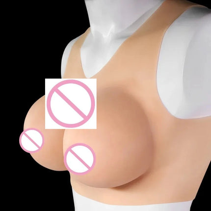 Crossdress for Men Beginner Fake Silicone Simulated Breast Forms Huge Boobs B/C/D/E/F Cup Transgender Drag Queen Shemale Cosplay