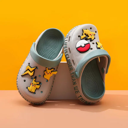 2026 Pikachu Clogs Breathable Non Slip Soft Sole Lightweight Summer Outdoor Casual Beach Walking Slippers Sandals Holiday Gifts