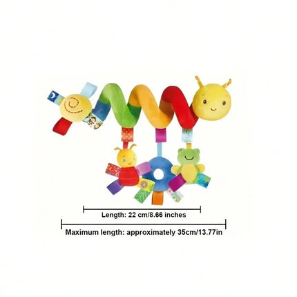 Newborn baby caterpillar colorful plush toy, baby early education soothing toy, baby rattle toy,