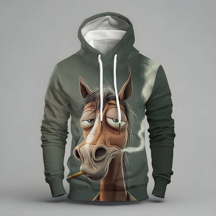 Funny Animal Pattern Hoodies 3D Print Men Women Hooded Sweatshirts Y2k Pullovers Tracksuit Male Top Clothing hoodies for man