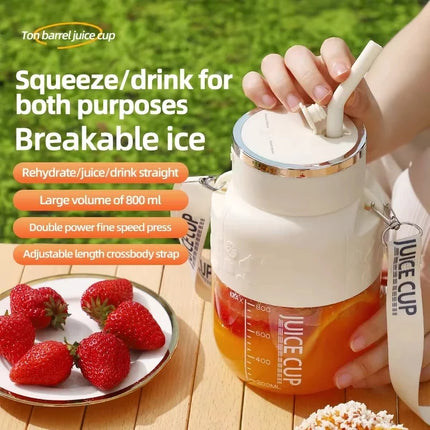 Juicer, Electric Juicer, 800ml Rechargeable Juice Cup Blender, Suitable for Milk Shake Machine, Sand Ice Machine