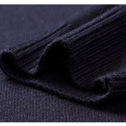 100% Pure Wool Cashmere Sweater Men's POLO Neck Knitted Pullover Autumn Winter New Warm Top Fashion Korean Edition Jacket