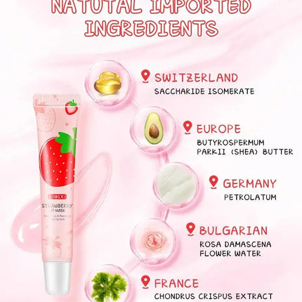 LAIKOU Strawberry Lip Balm  Moisturizing Refreshing Non-sticky Anti-Cracked Lip Mask Lips Care 18g