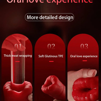 Automatic Male Masturbator Cup Vibrator Tongue Licking Blowjob Real Vagina Pocket Pussy Penis Oral Sex Toy For Adult Men Sexshop