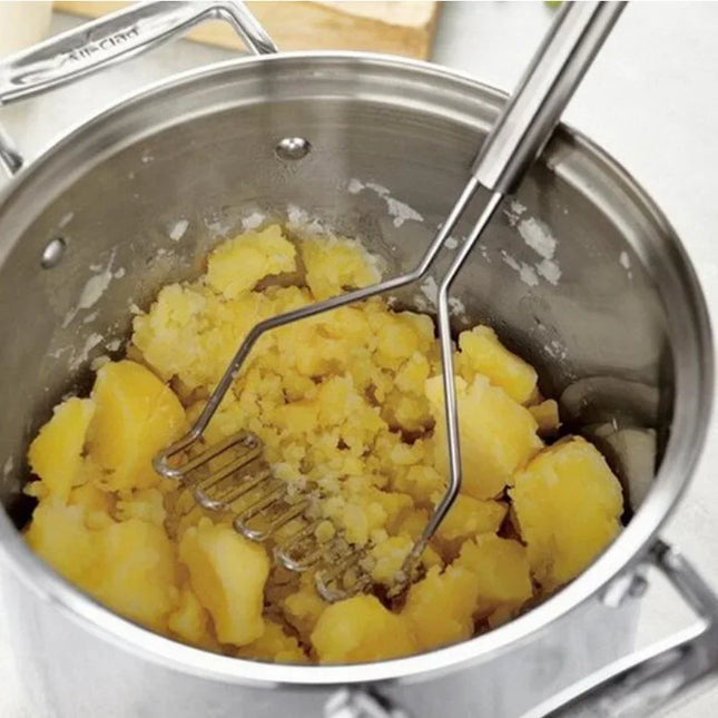 1 pc Stainless Steel Kitchen Gadget Potato Masher Press Cooking Tool Wavy Pressure Mashed Potatoes Kitchen Accessories