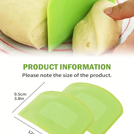 2pcs Dough Scraper Bowl Food-safe Plastic Dough Cutter Flexible Bench Multipurpose Food Scrappers for Bread Dough