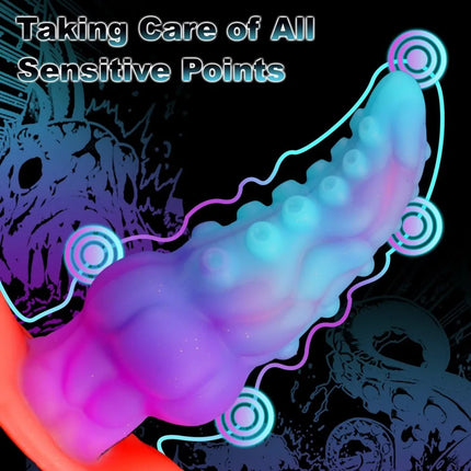 Luminous Glow In The Dark Anal Plug Gradient Color Butt Plug With Large Stimulating Three Sizes S M L For Adults Couples Sex Toy