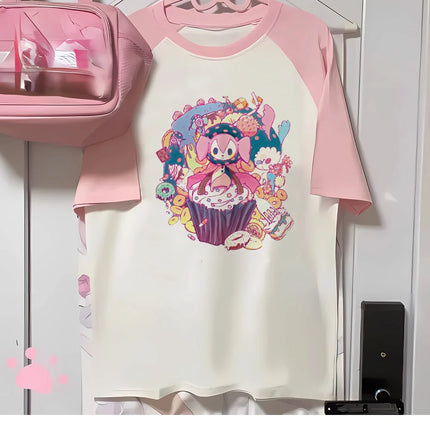 Madoka Magica T-Shirt Women Harajuku T-Shirts Female Comic Clothing