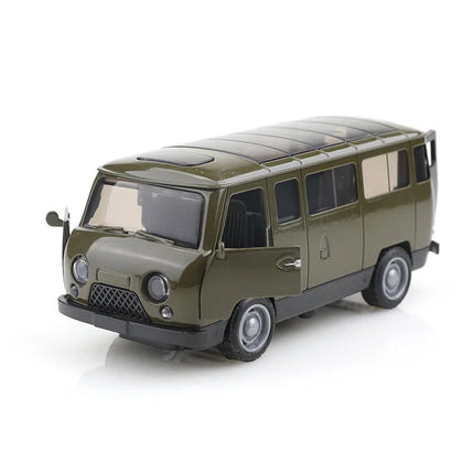 (Bagged) 1/36 Scale Replica UAZ-452 Three-Door Vintage Pullback Van, Die-Cast Metal, Boy's Toy, Self-Developed Simulation.