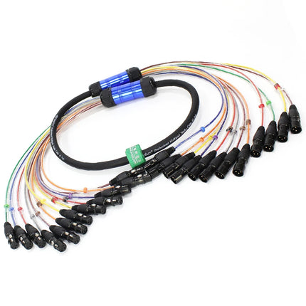 Professional 4/8/12/16/24 Channel XLR Snake Cable, Male to Female, Shielded Audio Extension for Stage Studio Mixer