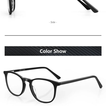 ZENOTTIC Acetate Prescription Glasses Men and Women Square Full-Rim Myopia Hyperopia Progressive Anti-Blue Light