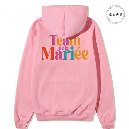 Winter Autumn Outerwears: Y2K Clothes Hooded Sweatshirts, Future Bride & Bridesmaid Picks for French Girls EVJF Single Farewell