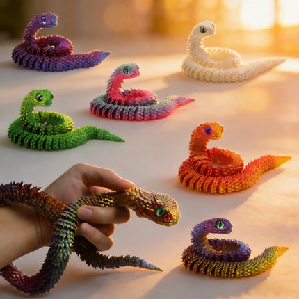 3D Print Cool Snake Dragon Egg Multi-joint Novel Easter Hot Sale Gifts Decompression Children's Toys Desktop Decorations Printed