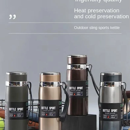 1L Thermal Water Bottle Vacuum Flasks Stainless Steel Thermos Bottle Keep Cold and Hot Water Bottle Thermos for Water Tea Coffee
