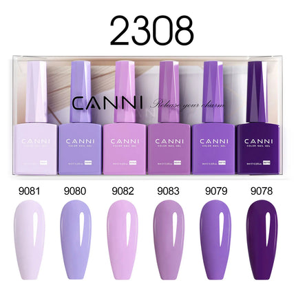 6pcs/kit CANNI TPO FREE HEMA FREE Halloween Nails Color Set Dark Red Semi Permanent Soak off UV LED Gel Varnish Christmas Gift