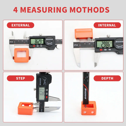 SHANHR 150mm Electronic Digital Caliper Measuring Tool, Digital Caliper Stainless Steel Construction with Large LCD Screen