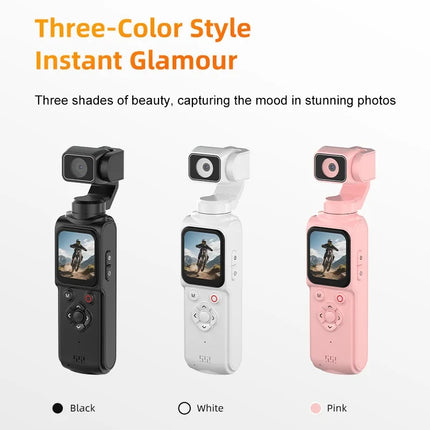 4K Ultra HD Action Camera 330° Face Tracking Gimbal Stabilizer 1.72 Inch Touch Screen 64MP Pocket Digital Camera WiFi Sports Cam