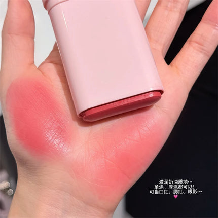 Multi-Functional Blush Stick Easy Color Rouge Blusher Cream Waterproof Brightening Face Contour Smooth Cheek Tint Korean Make Up