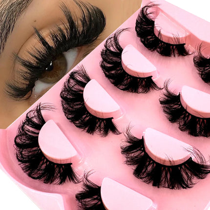 4 pairs of natural mink eyelashes 25mm eyelashes handmade eyelashes extended false eyelashes