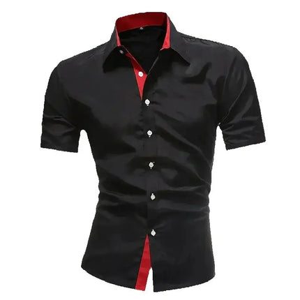 Men's casual business short-sleeved shirt, single-breasted button-down Hawaiian shirt versatile short-sleeved shirt XS-6XL size
