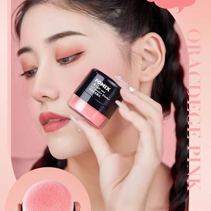 FOMIX Loose Powder Air Cushion Blush Long Last High Pigment Soft Misty Matte Face Blusher Natural Colors For Cheek