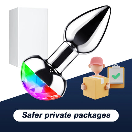 Anal Vibrator Wireless Control Female Vagina Masturbator Butt Plug Men Prostate Massager LED Colorful Light Sex Toys for Women