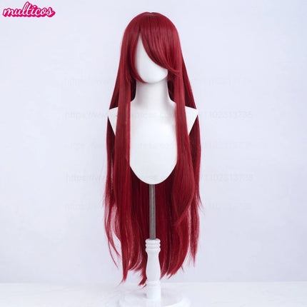 High Quality Anime 100Cm Long Staight Cosplay Wig Black White Red Pink Brown Gold Blue Blonde Purple Heat Resistant Hair Wigs