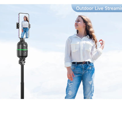 Smart Tracking Tripod for Camera Smartphone,Colorful Light 360 Rotation Follow Focus,Gimbal For Tiktok live photography