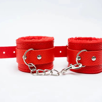 BDSM Play Sex Handcuffs Restraint Bondage Gear SM Slave Erotic Ankle Handcuffs Long Flush Handcuff Detachable Chain Clasp 18+