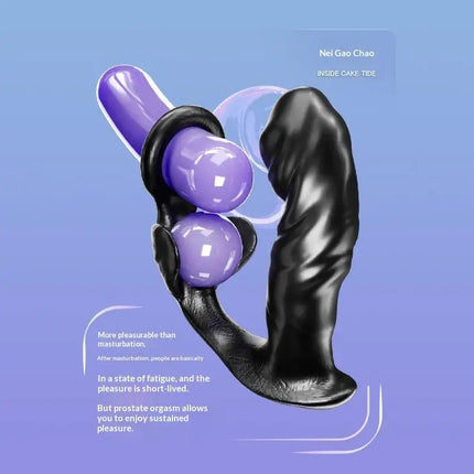 Male Prostate Massager Vibrator Anal Plug Dildo Multi Speed Sex Toy with Cock Ring Waterproof for Men Intimate Health