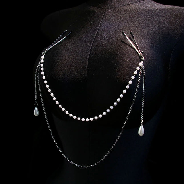 Pearl Tassel Nipple Clamps 5 Styles To Choose From Chest Bondage BDSM Training Adult Games Nipple Rings Fetish Adult Sex Toys
