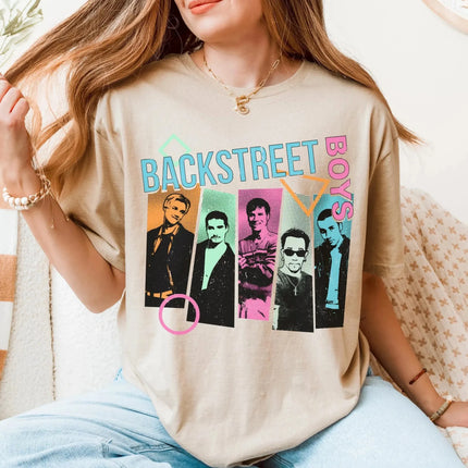 Backstreet Boys Classic Album Poster Graphic Print T-Shirt for Fans Men Women Crewneck Cotton New Fashion Oversized Casual Tops