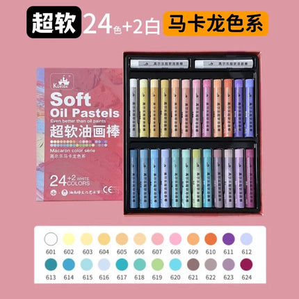 24/48 Super Soft Oil Pastels for Art Painting, Drawing, Blending, Oil Crayons Art Supplies for Artists, Beginners, Students