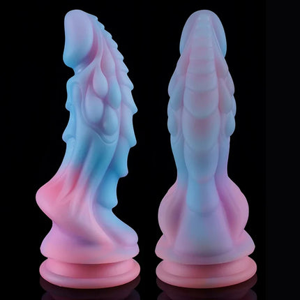 New Luminous Dildos Colorful Glowing Huge Dragon Monster Penis Anal Butt Plug Adult Toys Soft Dildo with Suction Cup Women