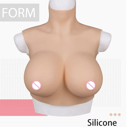 Drag Queen Breast Plate For Crossdresser Silicone Breast Forms Huge Boobs For Transgender Cosplay Shemale Plate