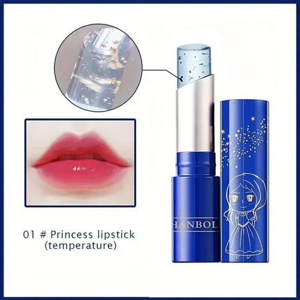 Star Brilliant Temperature Change Moisturizing Lipstick Crystal Jelly Waterproof Lipstick Long-lasting Nourishing Lipstick 24K Tempera