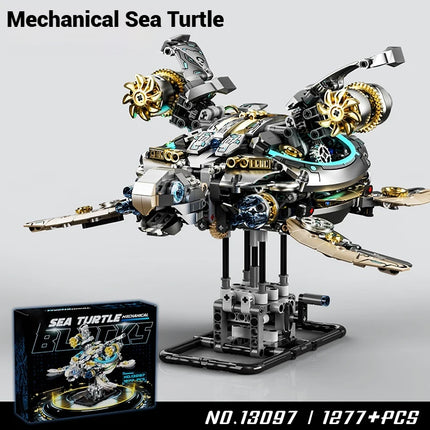 13097 Mechanical Turtle Building Blocks DIY MOC Model Desktop Decor Adult Collectible Gift Birthday Holiday 1277PCS