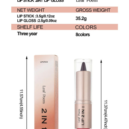 Black Brown Tapered Lip Liner Contour Pencil Double Head Mirror Plumping Lip Glaze Crystal Lip Gloss Sexy Red Lips Tint Makeup
