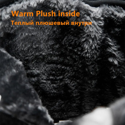 Brand Men's Winter Shoes Waterproof Men's Boots Warm Plush Couple Snow Boots Outdoor Non-slip Hiking Boots Men Work Ankle Boots