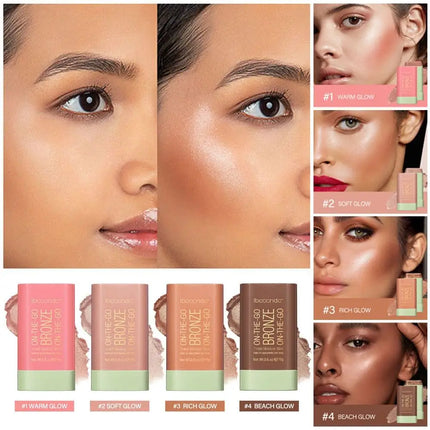 1PC Face Makeup Bronzer Stick Cream Rouge Tint Contouring Makeup Cosmetic Highlighter Bronzer Pen Women Face Illuminator